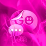 go sms theme pink fire android application logo